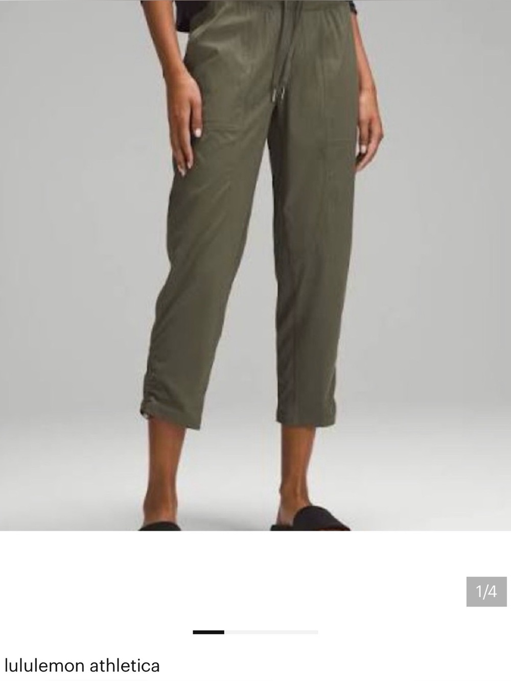 lululemon Dancer Ankle Cropped Pants - Dark Olive/Black